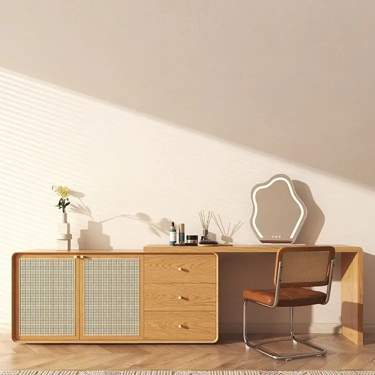 

Customizable rattan wood dressing table
