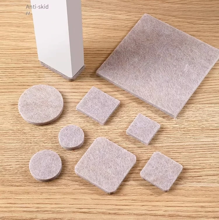 Felt Chair Leg Pads 5mm Thick Floor Scratch Protector Mat Mute Non-slip Self Adhesive Foot Pad for Furniture Accessories