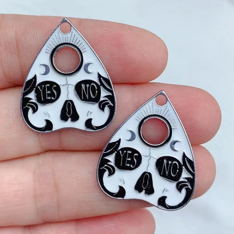 10pcs Witch Ouija Enamel Pendant charm Witch cat Sun Moon Skull  Pendant For Jewelry Making DIY Jewelry Findings Designer Chrams