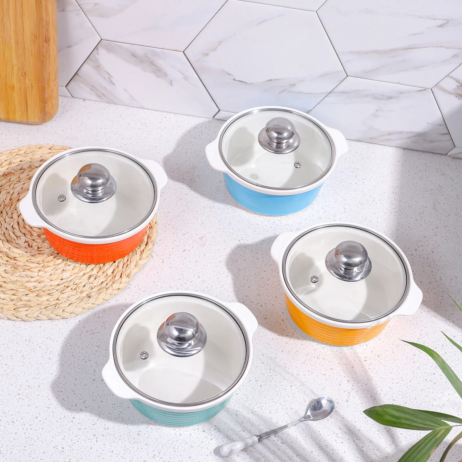 

# Каменная фарфоровая высокотемпературная керамическая запеканка Серия кастрюль для супа из каши #