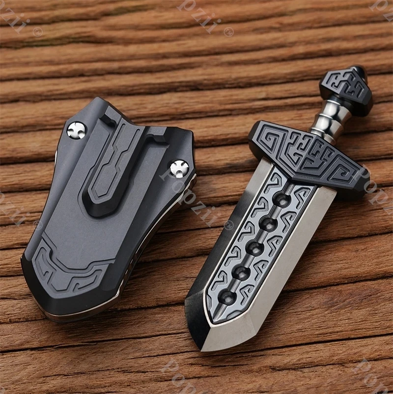 Wanwu Taia épée EDC sculpture exquise mécanique magnétique poussée curseur diapason Gadgets Table ornement jouets d'anxiété