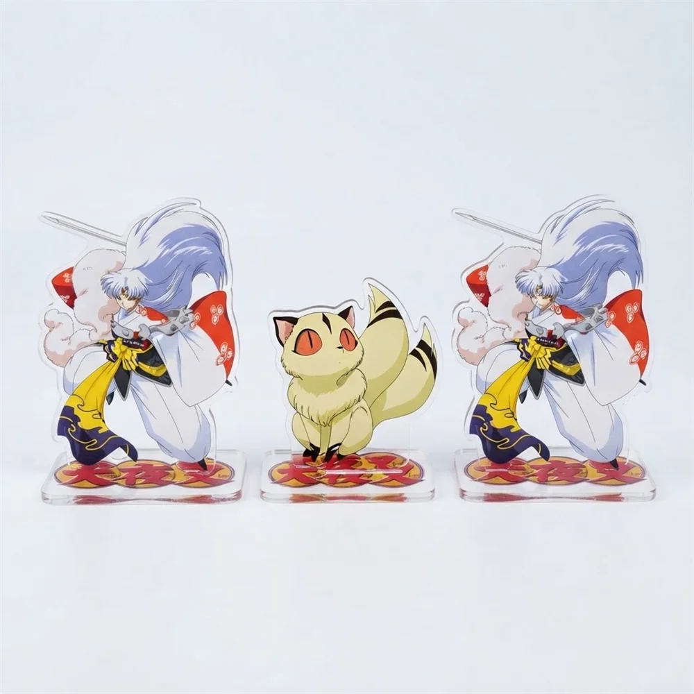 15CM Anime Inuyasha Acrylic Keychain Stand Model Ornament Accessories Goods Christmas Gifts