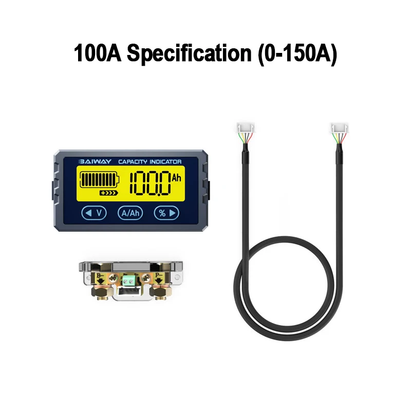 TY23 Battery Tester Coulometer 8-120V 50A/100A Battery Capacity Indicator Voltmeter Voltage Current Capacity Detector