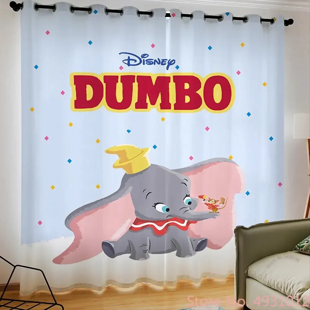 Disney Cartoon Dumbo Gordijn Verduisteringsgordijn Custom Raam Gordijnen Jongens Meisje Gift Shading En Warmte-isolatie 160x184cm