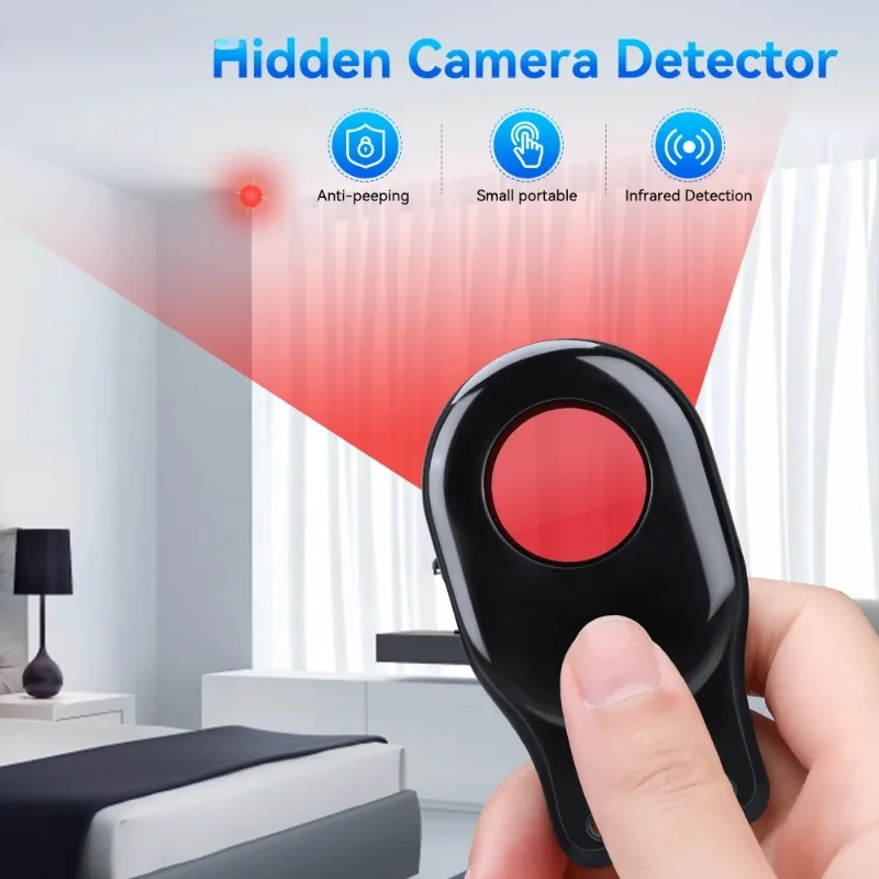 Wsdcam Portable Hidden Camera Detector Infrared Scanning Anti-Peeping Detector Security Protection For Outdoor Travel Hotel