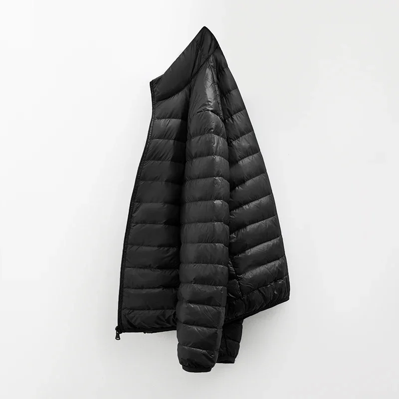 2023 Men Winter Coat Fashion Hooded White Duck Down Jackets Plus Size Ultralight Down Coat Portable Slim Down Parkas