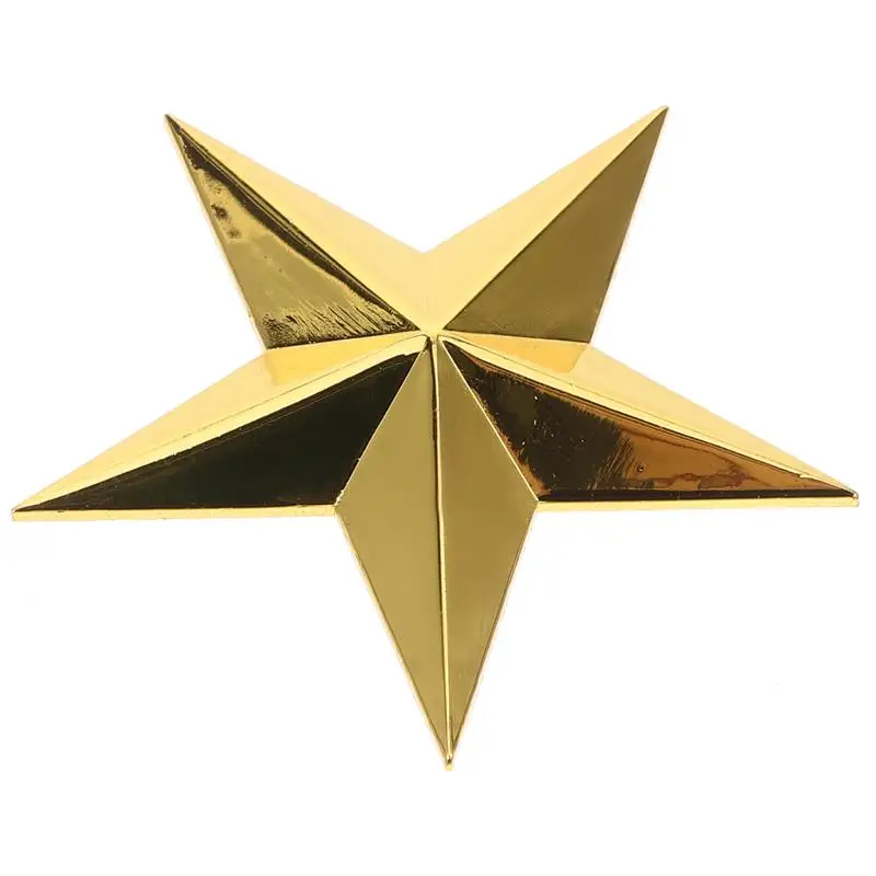 Medal Star Accessory Gold Metal Barn Star Mini Metal Craft Star Refrigerator Magnets Star Fridge Magnets Wall Hanging Wall