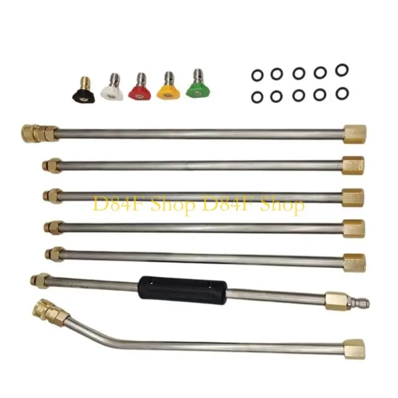 D84F 5 Nozzle Pressure Washer Extension Wand Heavy Duty Lances Stainless Steel