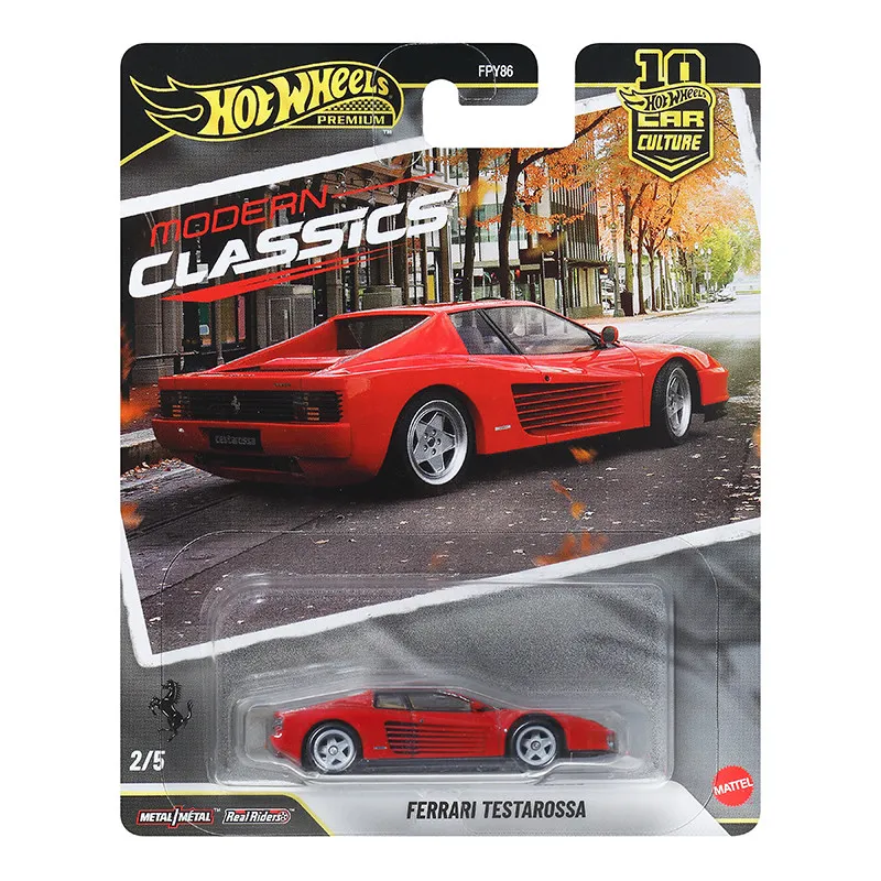 Hot Wheels Ferrari Testarossa Premium Car Culture Modern Classics 1:64 Diecast Model Car Real Riders Metal Body Collectible Toy image 5