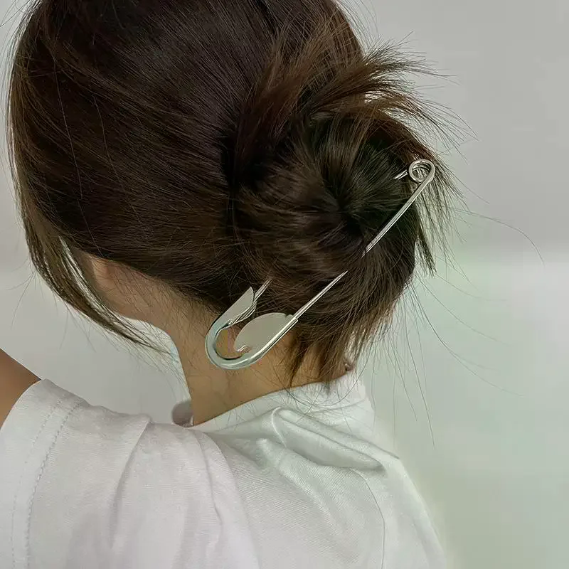 Simple Big Size Brooch Pin Women Hair Clip Brooch Buckles Jeans Fixed Suit Clothing Waist Clip Lady Waist Tighting Pins Jewelry
