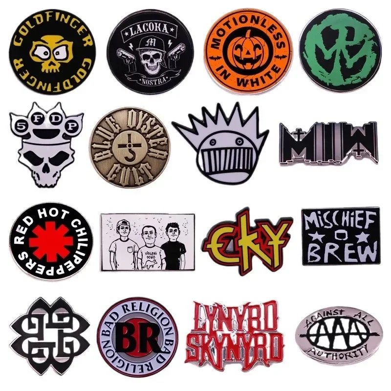 

American Classic Rock Band Brooch Punk Music Badge Heavy Metal Band Backpack Pin Fan Collection Medal Jewelry Wholesale