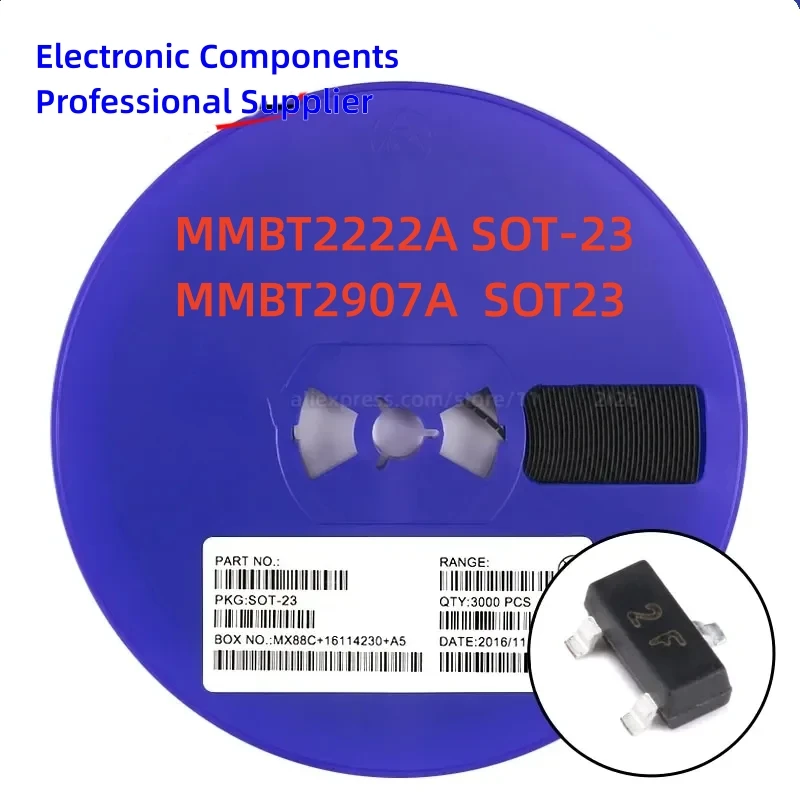 

3000PCS MMBT2222A MMBT2907A 2N2222A 2N2907A 1P 2F SOT23 SMD Transistors NPN PNP 600mA 40V 60V MMBT2907ALT1G MMBT2222ALT1G 2N2222