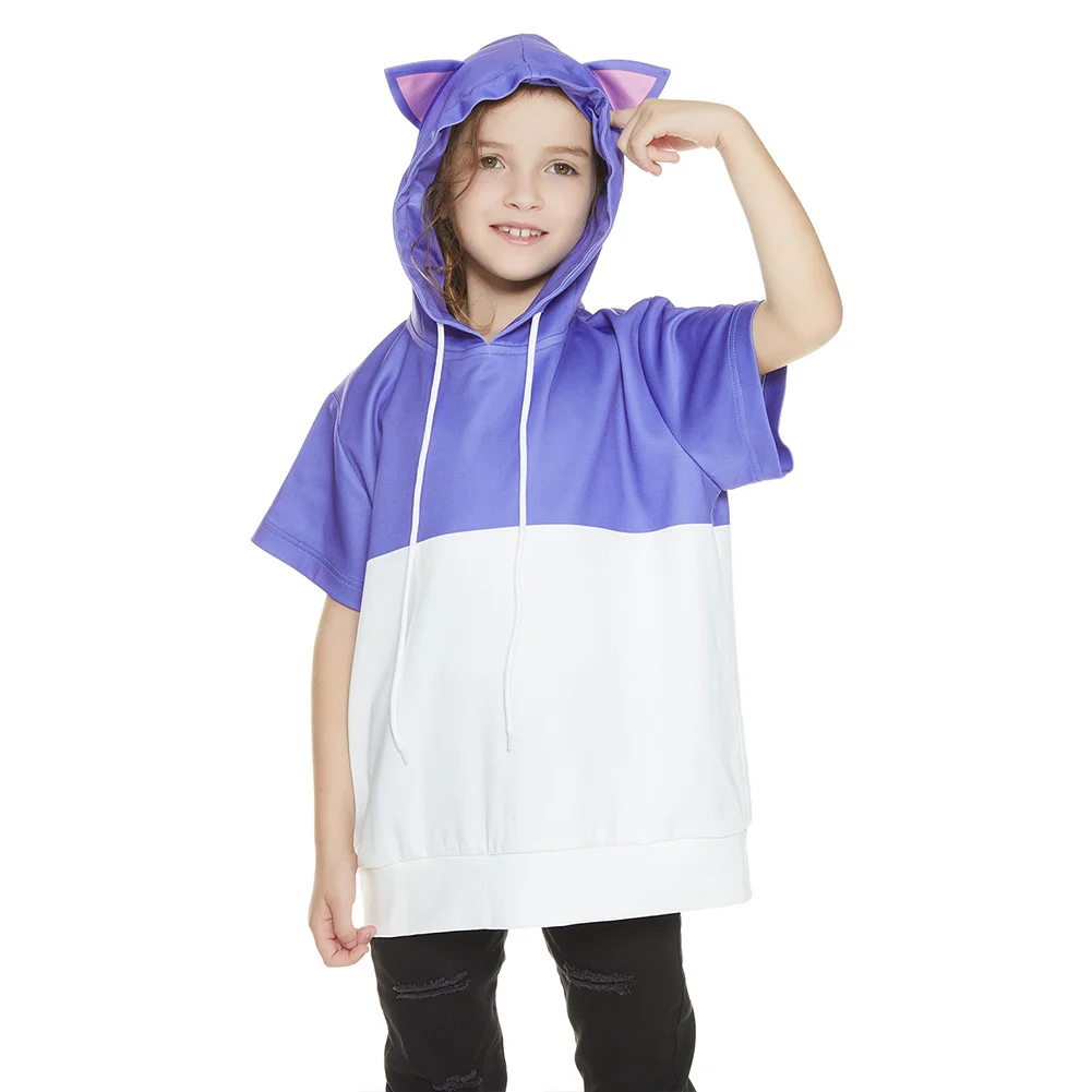 Kids Children The Owl Cosplay House Luz Noceda Hooded T-shirt 3D Printed Short Sleeve Hoodie for Girls