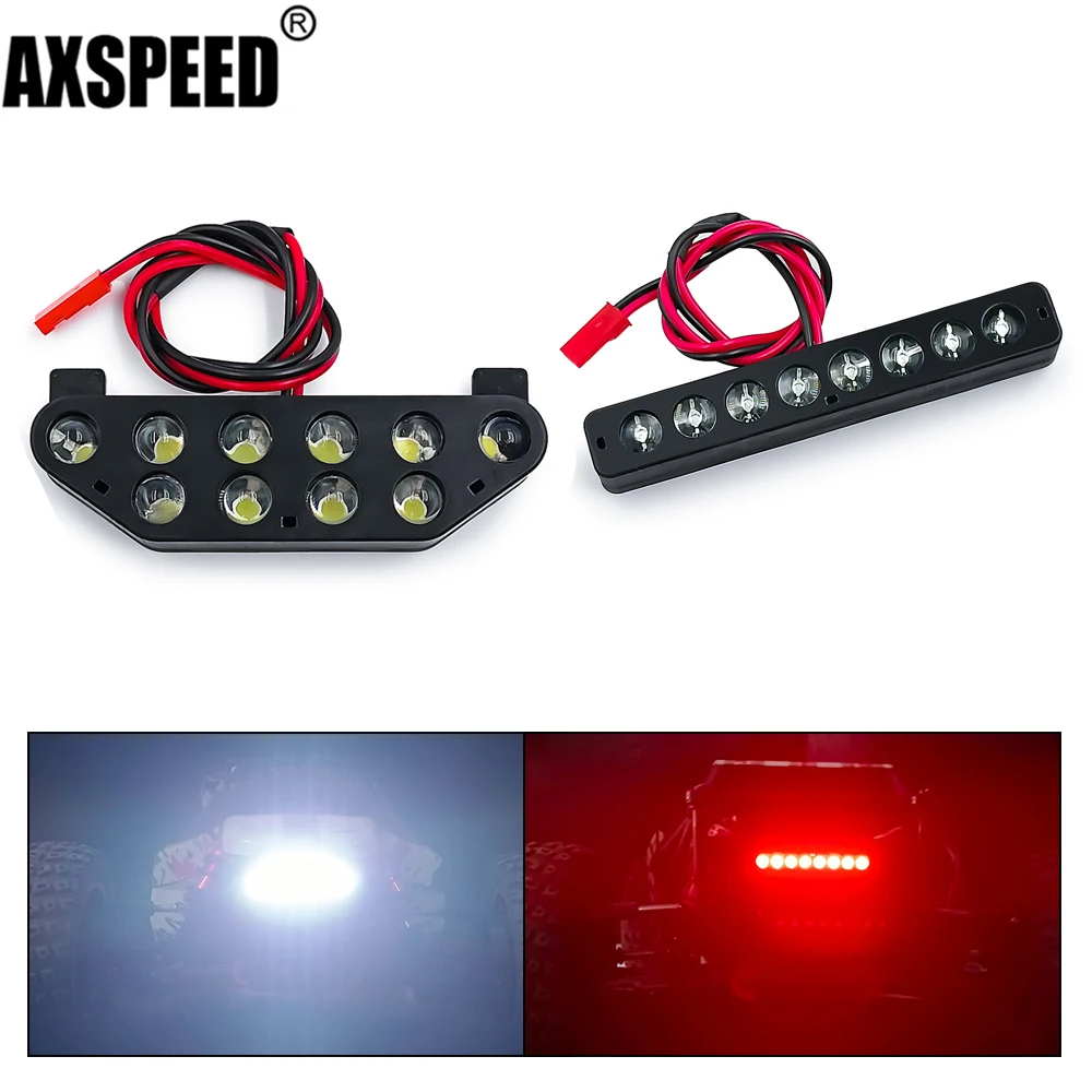 AXSPEED Front Rear LED Light Headlight Taillight Spotlight For 1/5 XL DBXL 1.0 4WD Desert Buggy RC Car Decoration DIY Part