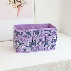 Sanrio Hello Kitty Kuromi Pudełko na biurko Kawaii Anime Hangyodon My Melody Organizer na kosmetyki Pudełko Dziewczyna Serce Prezent dla dzieci