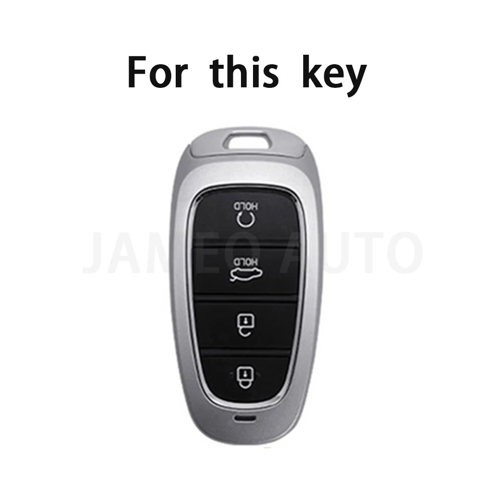 For Hyundai Santa Fe Tucson 2022 NEXO NX4 Atos Prime Solaris 2021 TPU Car Remote Key Case Cover 4 Button Auto Accessories