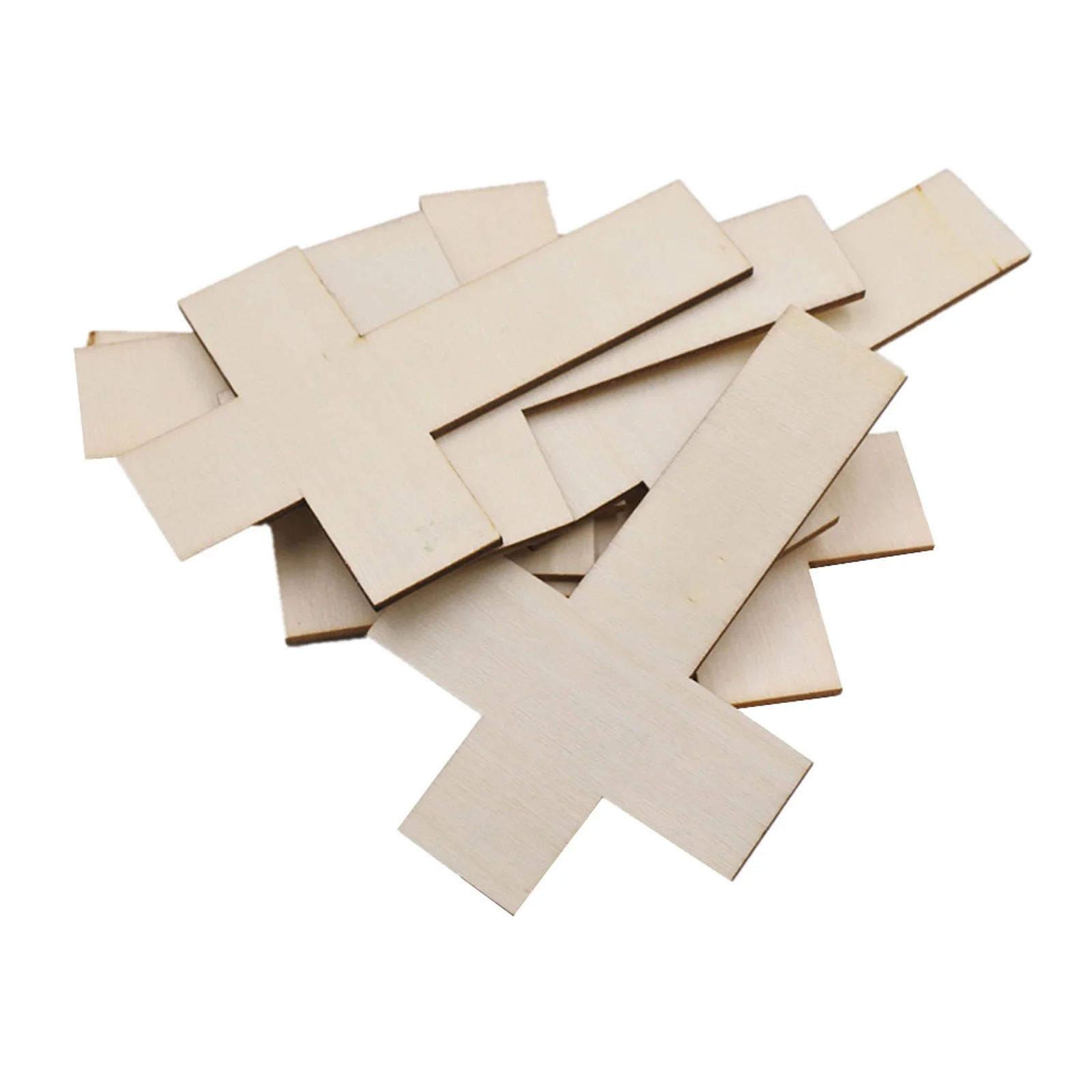 

36pcs Wooden Cross Decorations Basswood Slices Smooth Surface DIY Projects Hand Painting Coasters Photo Props Christmas