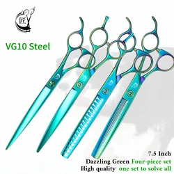 Crane Professional Pet Grooming Scissors for Groomer/Beauticians Straight Curved Chunker Thinning Scissors Set High Quality