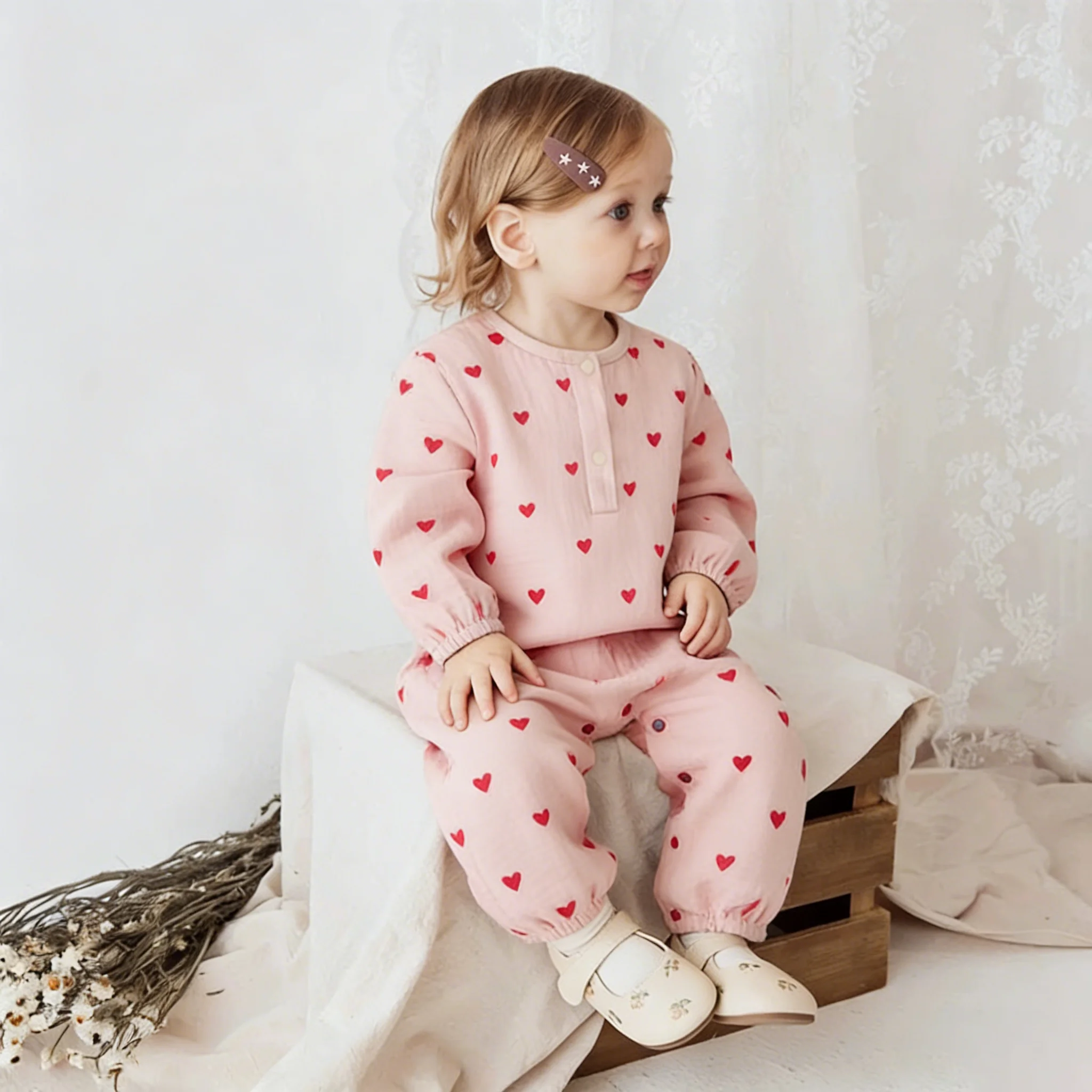 

Комбинезон для новорожденных девочек с милым принтом, комбинезон из органического хлопка с длинными рукавами для весенней одежды для маленьких мальчиков