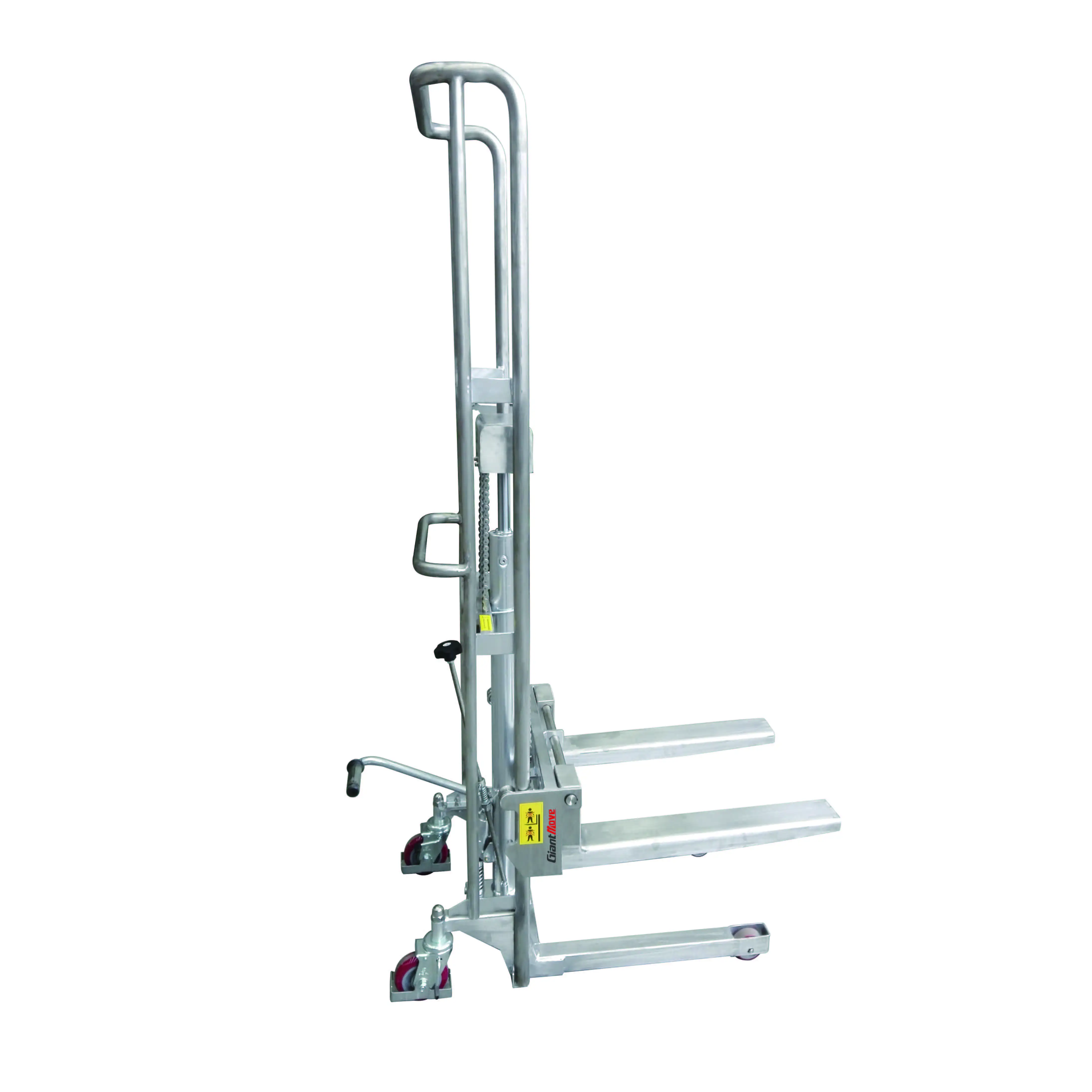 Giant Move Factory Outlet Adjustable Forks Stainless Stacker, Hand Pallet Stainless Steel Stacker