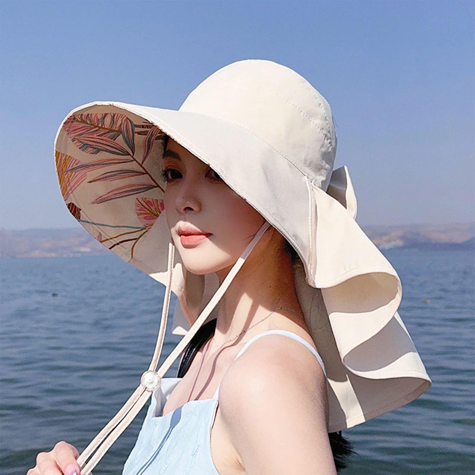 Sommer-Sonnenhüte für Mädchen, Damen-Sommermode, Sonnenhut, atmungsaktiv, französischer Stil mit Schleife, Sonnenhüte für Pool, Urlaub, Camping
