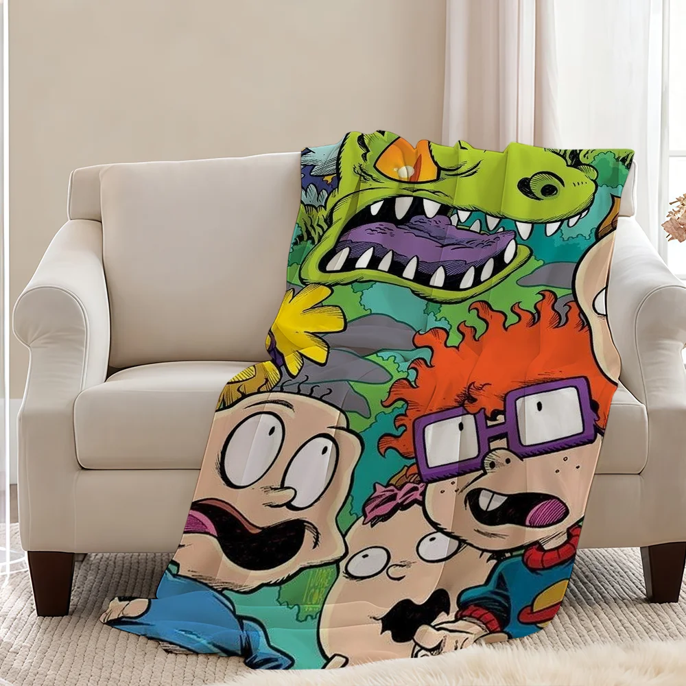 R-RugratS-ES Cartoon TV Blanket Throw Super Cosy Plush Living Room Sofa Couch Childish Birthday Gifts