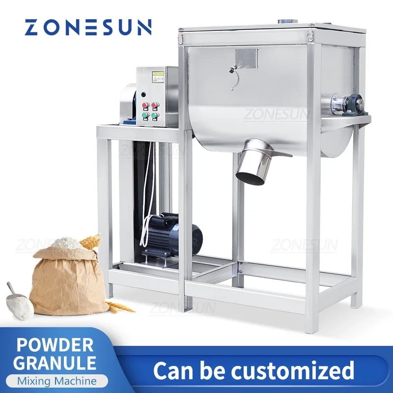 ZONESUN ZS-BM200 Powder Granule Mixing Machine Dry Soft Flour Grain Large Capacity Tank Equipment Production Manufacture Factory