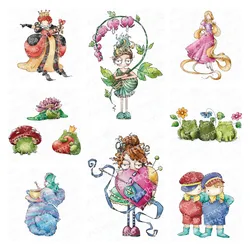 Princess Sentiment Clear Stamps Tweedles Cutting Dies Scrapbooking DIY Album Paper Card Embossing Craft Supplies Decoration