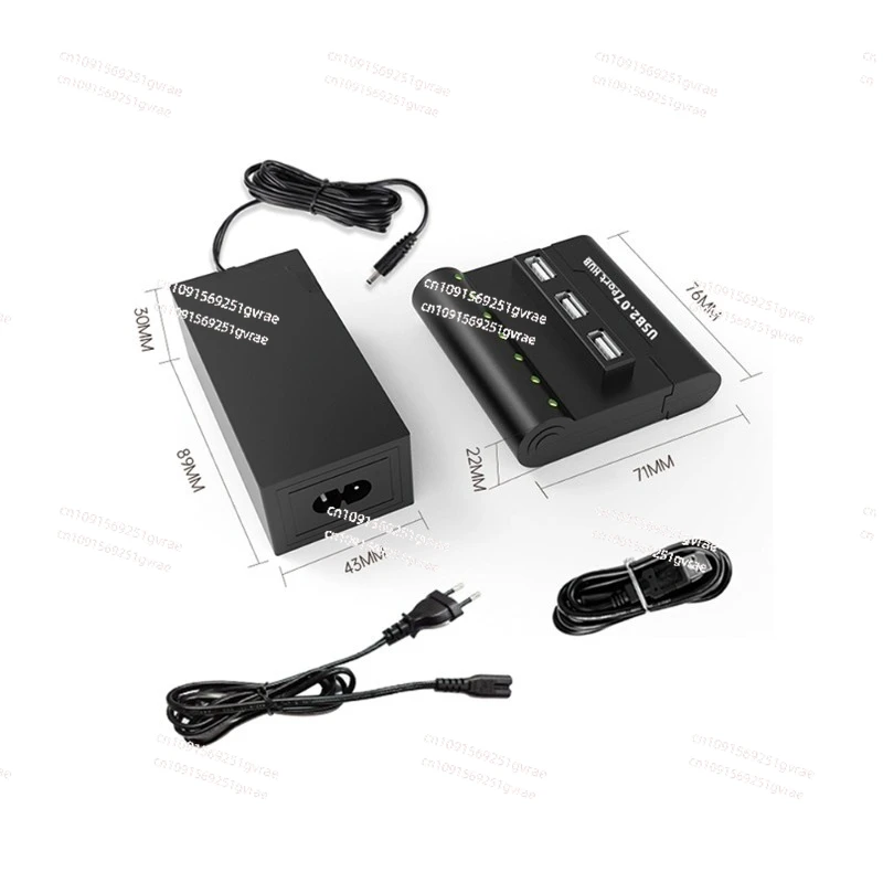 

Lite Industrial Grade USB Splitter 7 Ports USB2.0 HUB Hub 7 Expander with 5V4A Foot Tile External Power Supply High Power