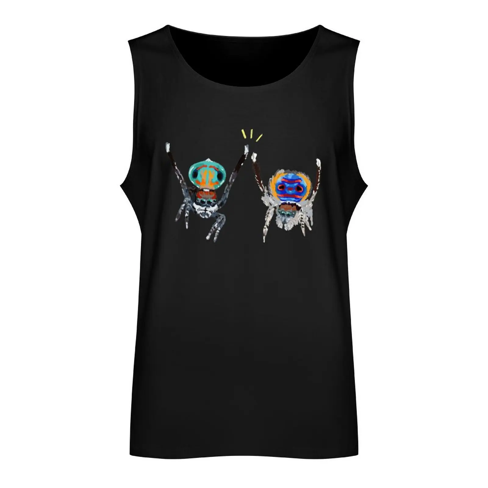 Colourful cute peacock jumping spiders Tank Top basketball clothing t-shirt Men's basketball