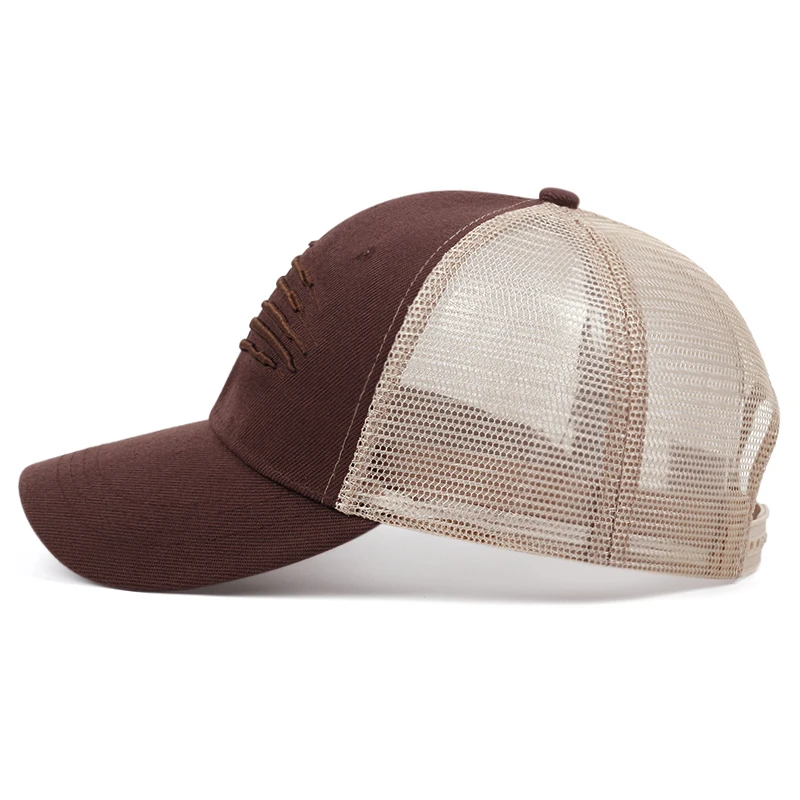 Berretti da Baseball con ricamo creativo per uomo cappelli Snapback con bandiera americana cappello a rete traspirante per adulti berretto da Golf