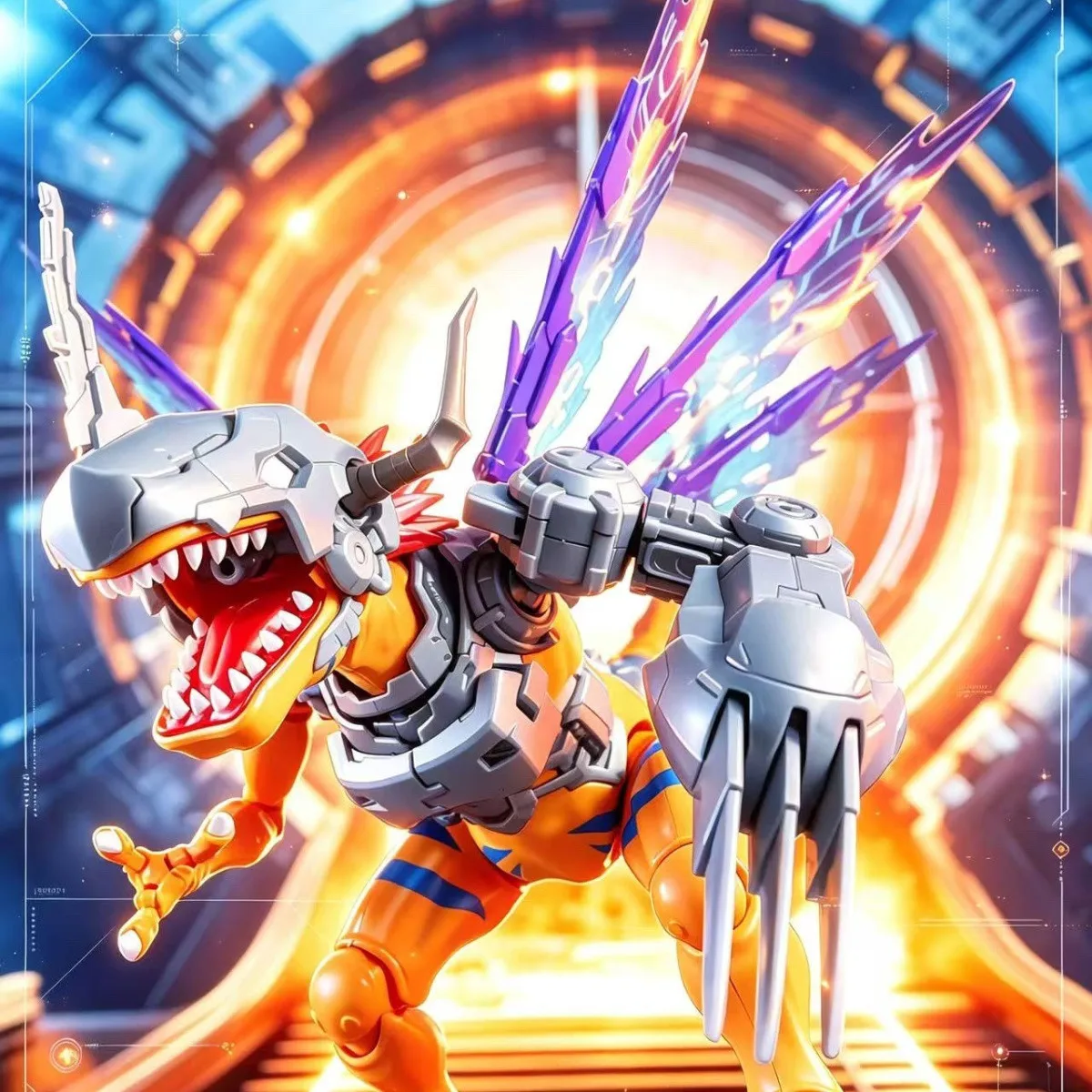 Jws Model KO FRSDigimon Metal Greymon Assembly Model Figure Rise Standard Action Figure Collectible Toy For Adult Hobbyist