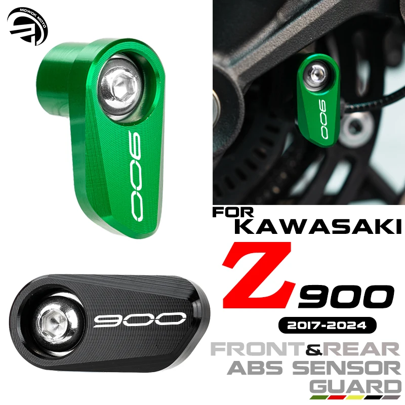 For Kawasaki Z900 Z900RS Z 900 SE 2017-2024 2023 Motorcycle CNC Aluminum Front Rear Wheel ABS Sensor Protection Guard Cover