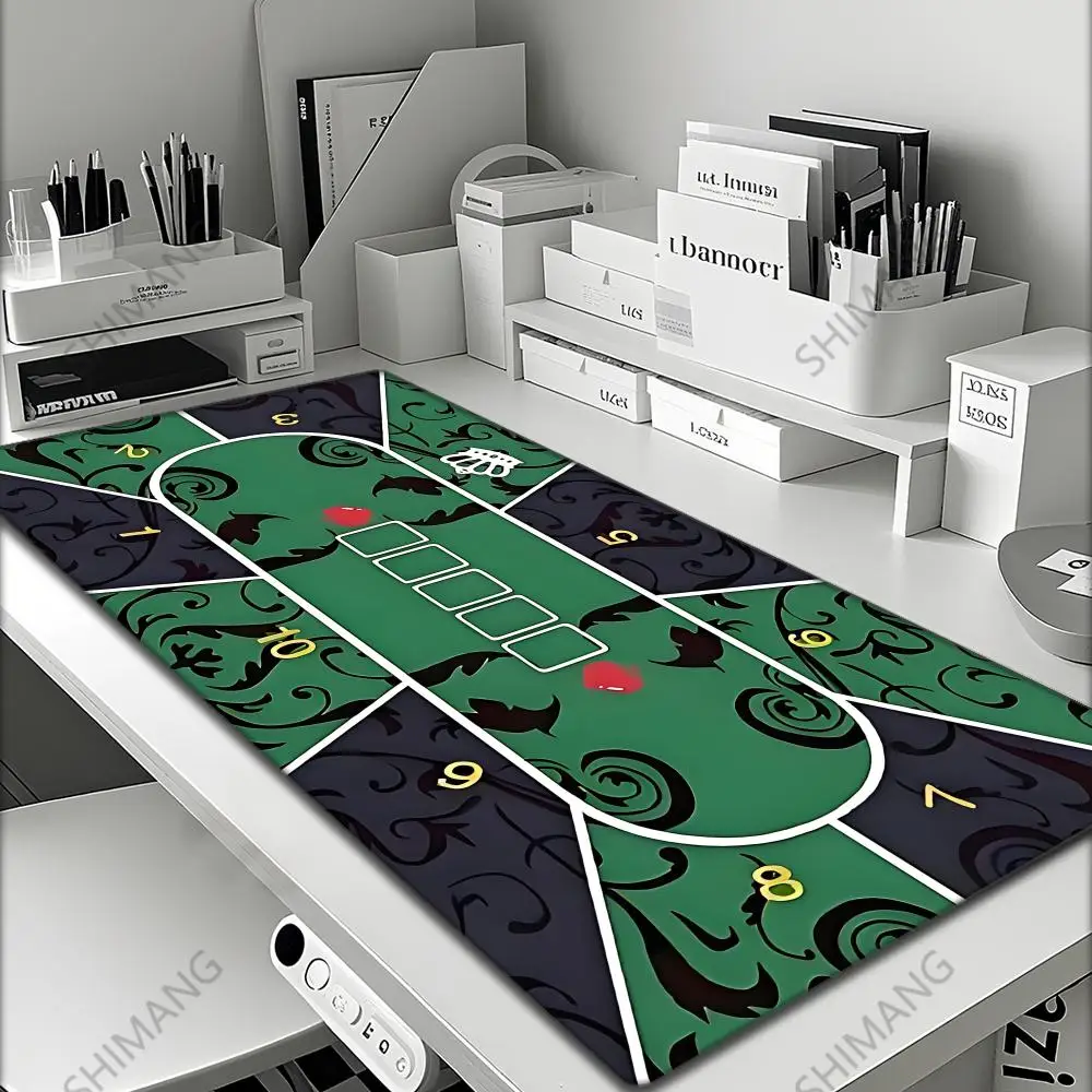 Texas Hold'em Table Pad Portable Rubber Foam Poker Table Mouse Pad Keyboard Office Gaming Table Pad Gambling Players Game Layout