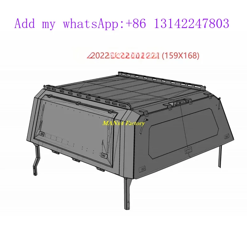 

Steel Slap-Up Pickup Canopy Truck Cap Topper Camper Shell for Tundra XK50 5.5/6.5 ft Bed Pick Up Trucks