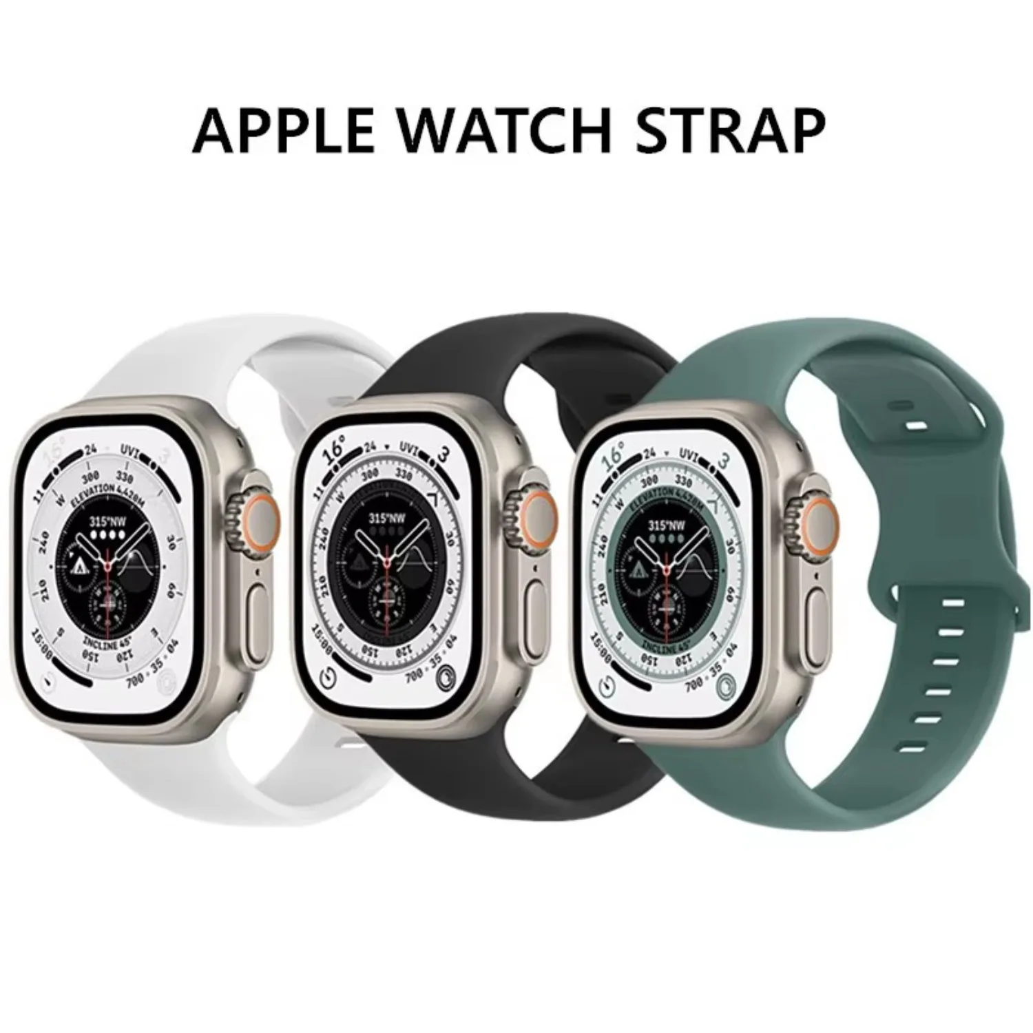 Silikonowy pasek sportowy kompatybilny z paskiem Apple Watch 38 mm 40 41 42 44 45 46 49 mm Bransoletka iWatch serii 10 9 8 7 6 5 SE Ultra 2