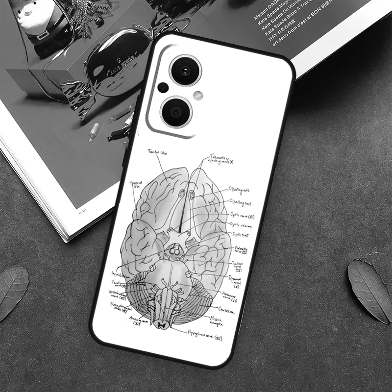 Anatomy Brain Case For OPPO Reno 5 Lite 8 4 6 7 10 Pro 4Z 5Z 8T OPPO Find X6 X5 Pro X2 Neo X3 Lite Cover