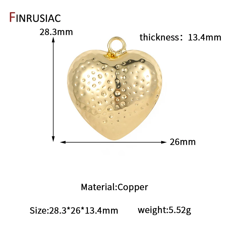 Multi Styles 14K vergoldetes Messing Herz Charms für Schmuckherstellung Zubehör, DIY Ohrringe Armband Halskette Anhänger Zubehör – Detail 25