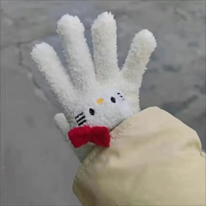 

Lovely Doll Kawaii Sanrio Anime Ins Pendant Warm Girly Heart Gloves Cute Cartoon Warm Soft Birthday Gifts Toys for Girls