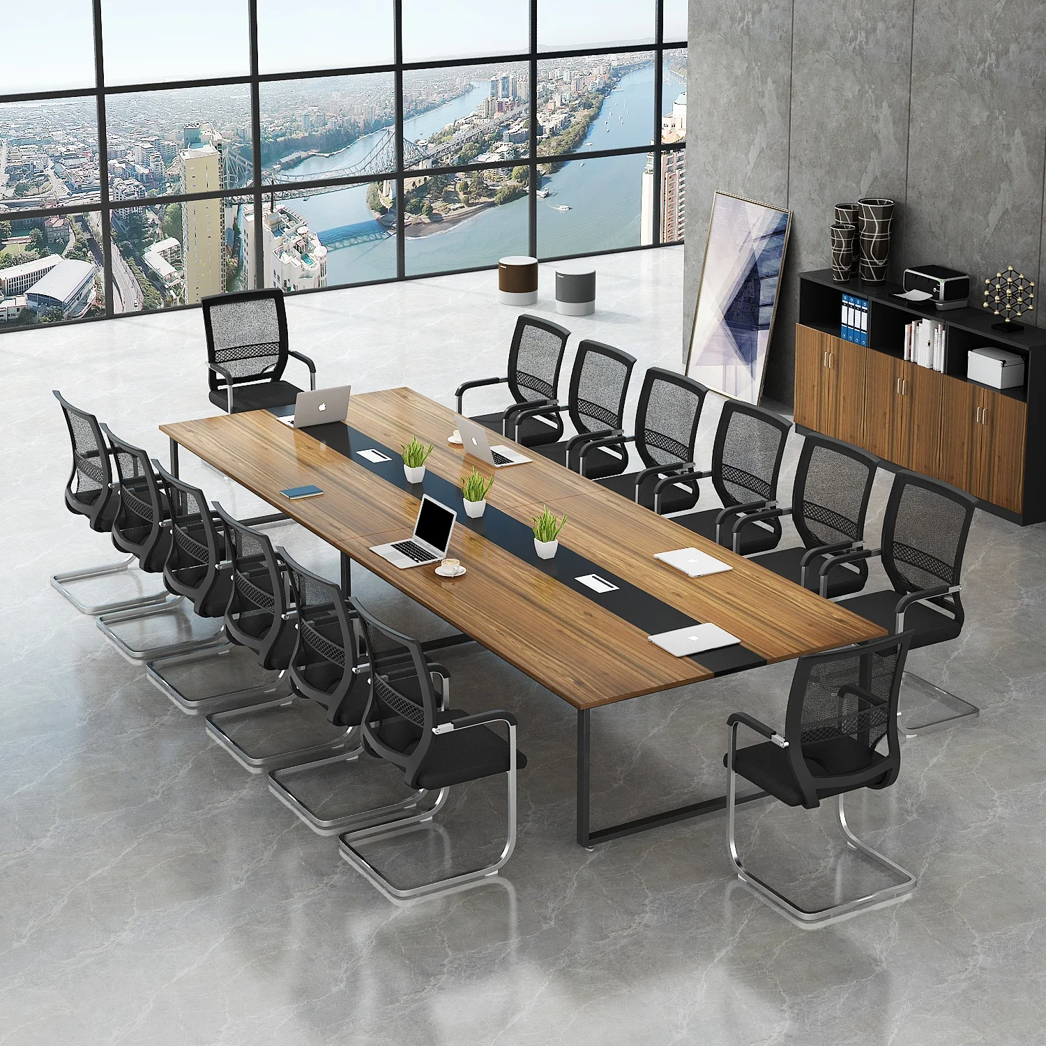 

Training executive table office desk chairs set Luxury Meeting Table Modern Large Conference Table commercial Office furniture