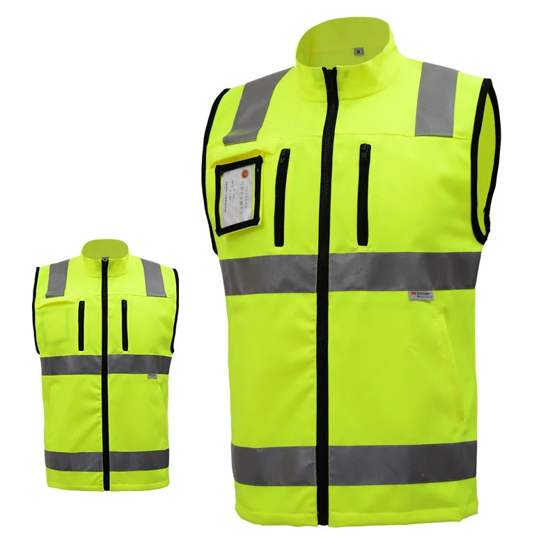 Sfvest Hi Vis Gilet Reflecterende Vest Elastische Oxford Tapes Motorfiets Vest Met Id Zakken Heren Gratis Levering