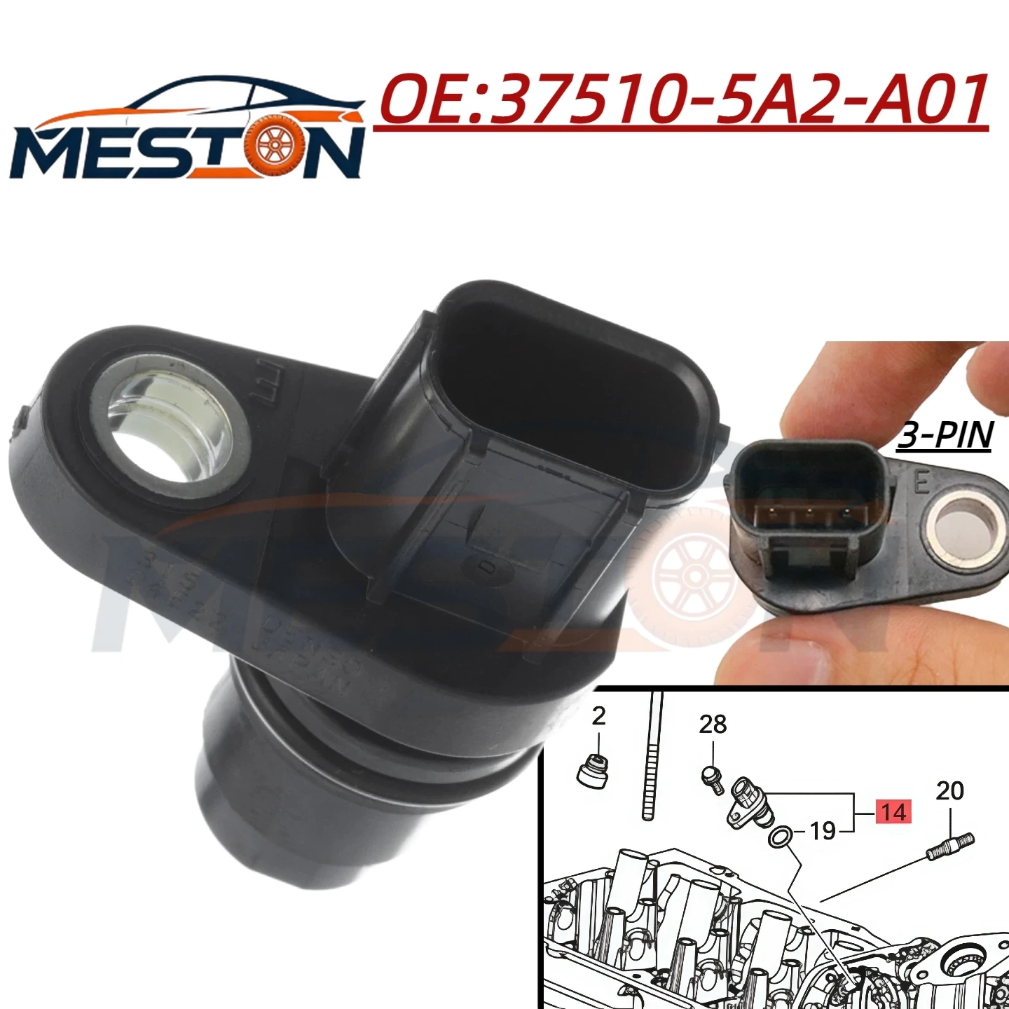 

Crankshaft Position Sensor 37510-5A2-A01 for Honda CR-V 2013-2017 2015-2018 Engine Replacement Part