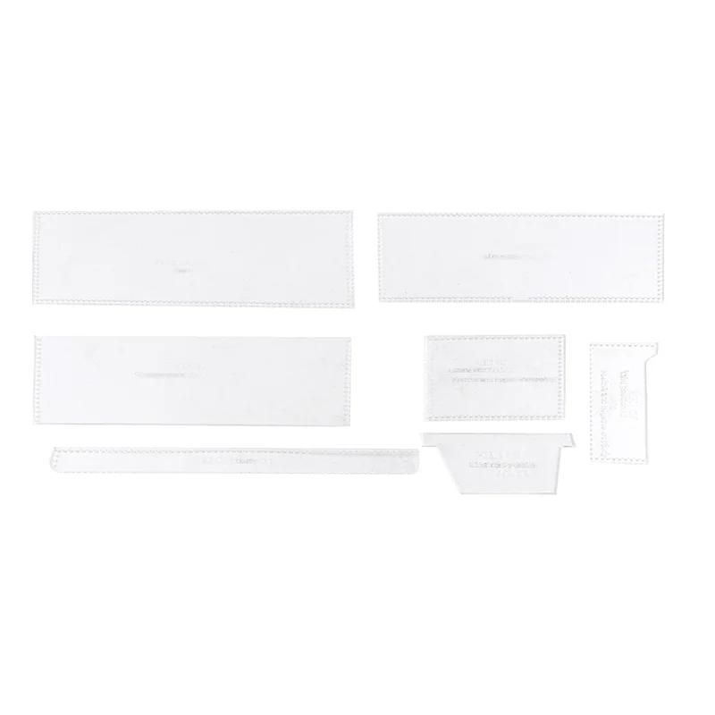 

A93E-7 шт., набор прозрачных акриловых шаблонов, набор трафаретов с узором кошелька, набор кожаных инструментов для изготовления кошельков