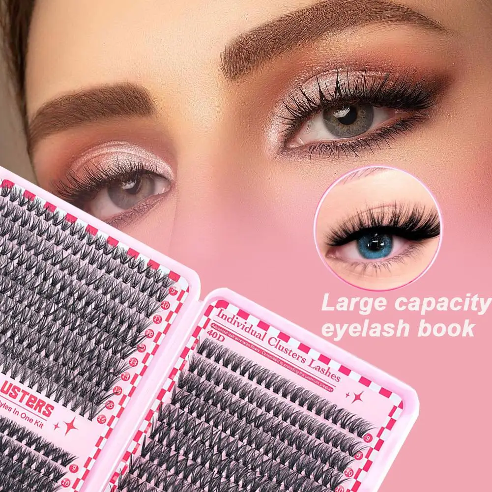 Eyelash Extension Kit With D-curled Single Eyelashes, And Tweezers Sealing, Eyelash And Eyelash Clusters, X0Q7