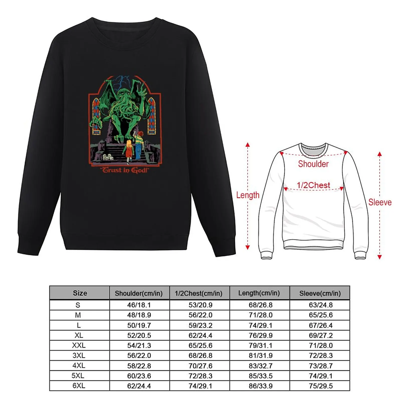 Trust in God Sweatshirt japanese style men clothes men's sweat-shirt hooded sweatshirt