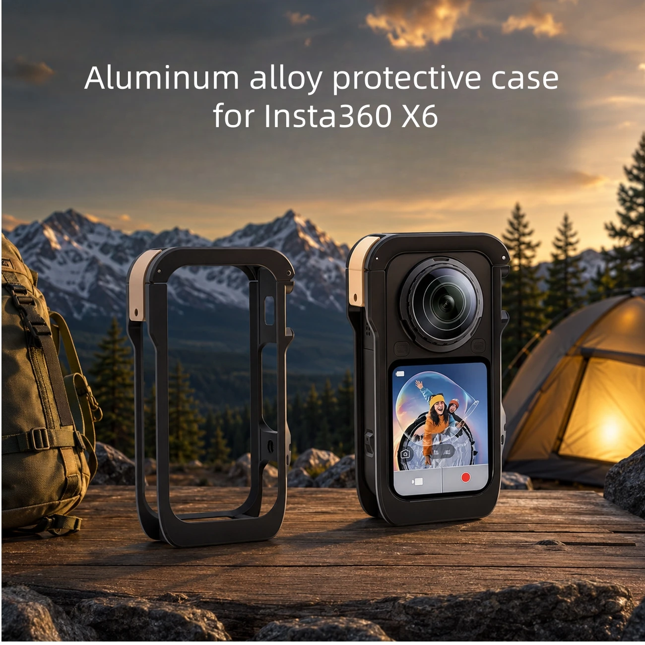 Metal Protective Cage Fit Insta360 X6 Panoramic Camera Aluminum Alloy Anti-drop Expand Frame Shooting Accessories