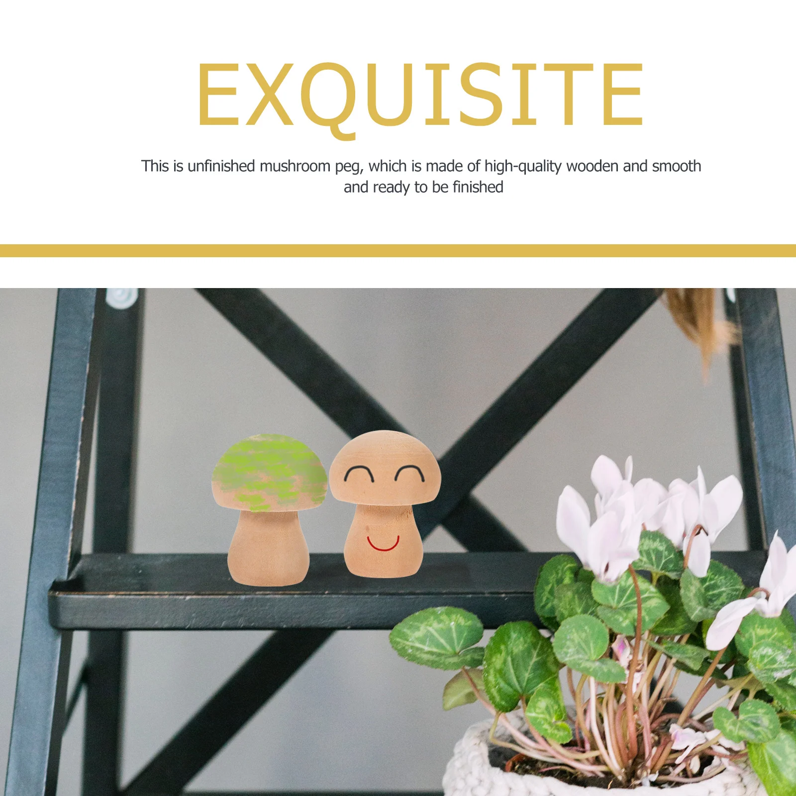 

50 шт. деревянные колышки для грибов DIY незаконченные ручная роспись принадлежности для рукоделия для детей классные творческие проекты деревянный грибной колышек