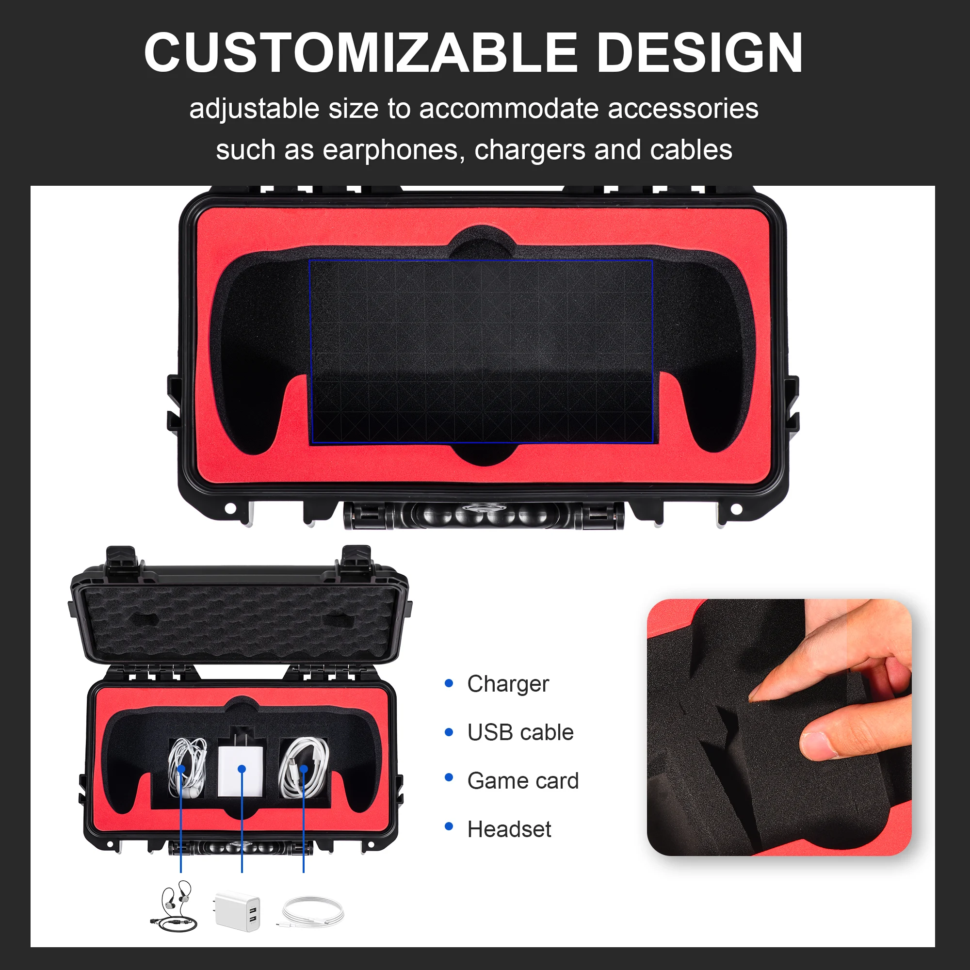 Hard Carrying Case for PS Portal Remote Player, Waterproof Travel Bag for PlayStation Portal Handheld Console and Accessories