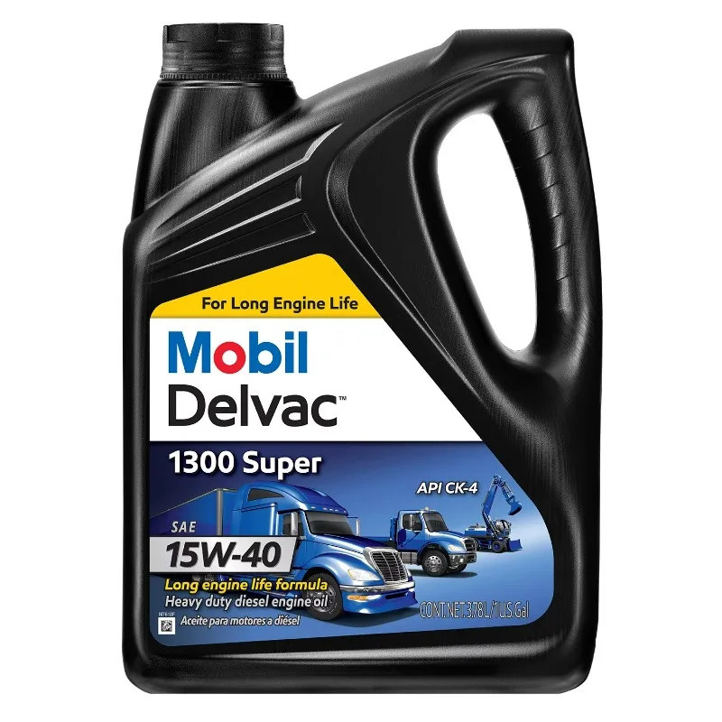 Mobil Delvac 1300 Super Heavy Duty Synthetic Blend Diesel Engine Oil 15W-40, 1 Gal (4 pack)