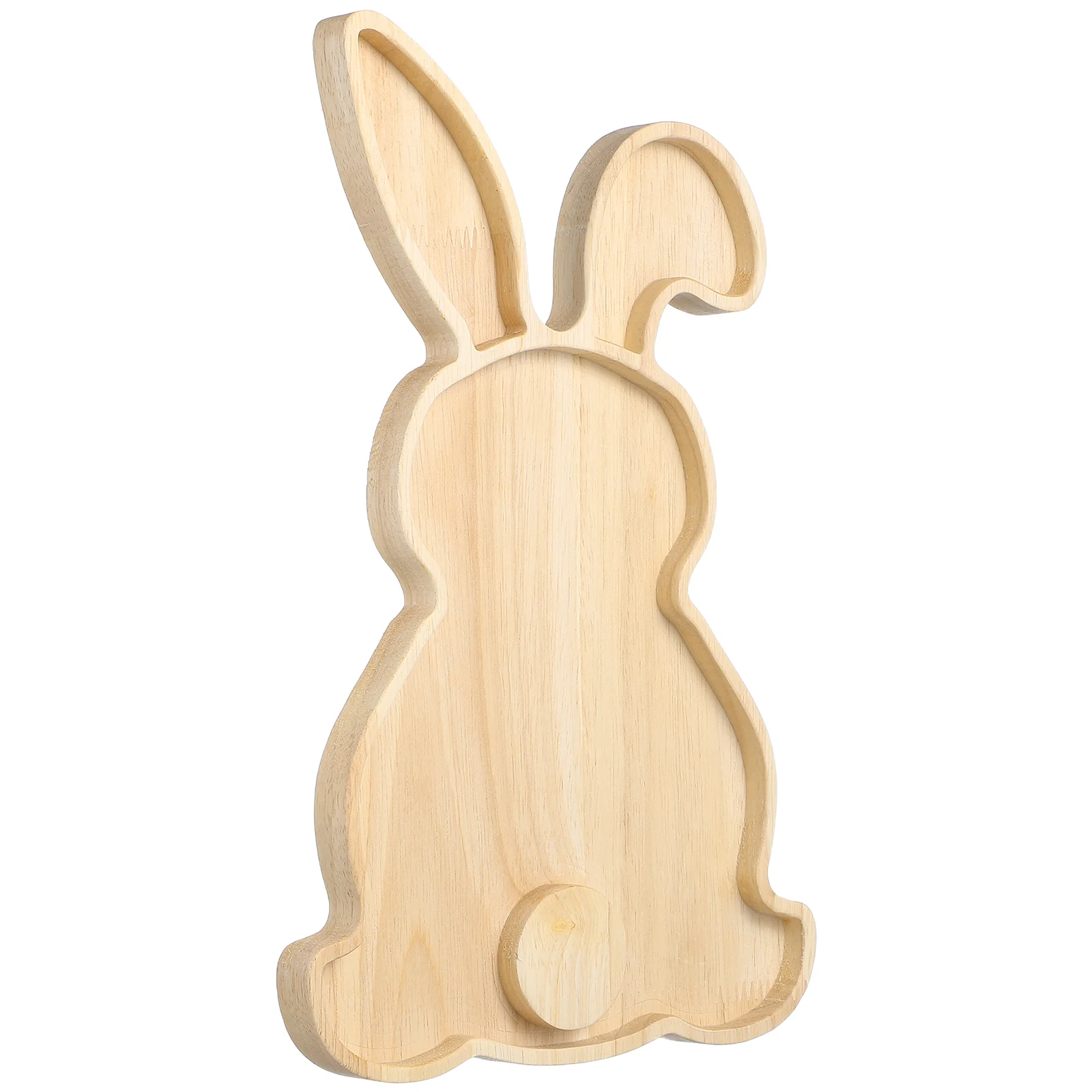 

Rabbit Tray Bunny Shaped Cutting Board Coffee Table Decor Fruit Wooden Plate Delicate Decorate
